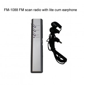 Portable Radio with Earphone and Light